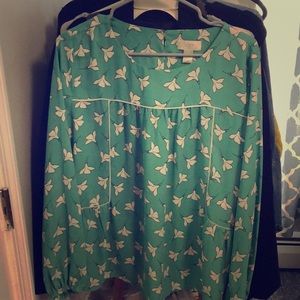 Peasant blouse with cute floral print